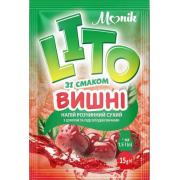 Напій сухий розчинний "LITO зі смаком вишні" 15 г/100 шт/ящ TM "Monik"